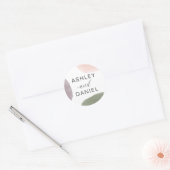 Étiquette Abstraite moderne de cercle de mariage d (Enveloppe)