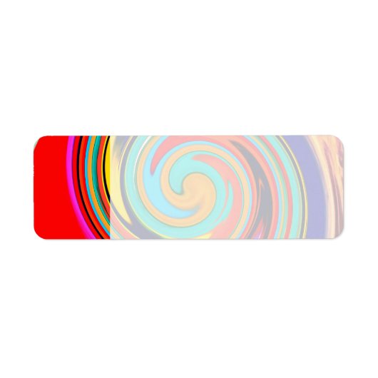 Étiquette Abstraite spirale colorée de Crayons fondus (Devant)