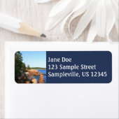 Étiquette Acadia Rocky Beach près de Thunder Hole (En situation)