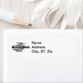 Étiquette Accordéon Word Cloud Texte noir (En situation)