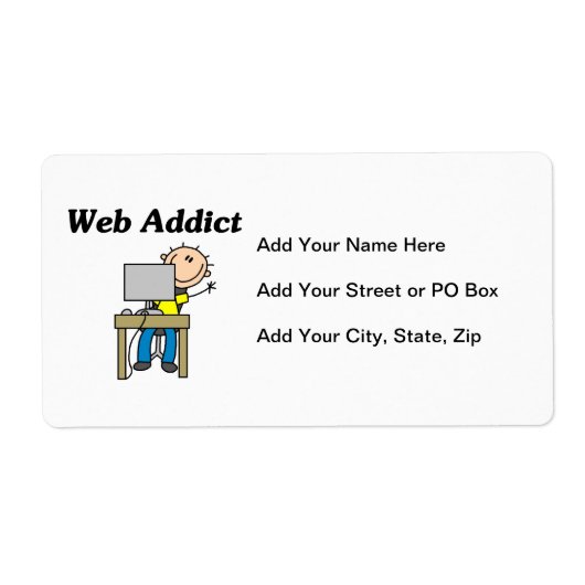 Étiquette Accro du Web (Devant)