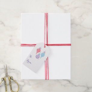 Étiquette accrochante de cadeau d'ornements par
