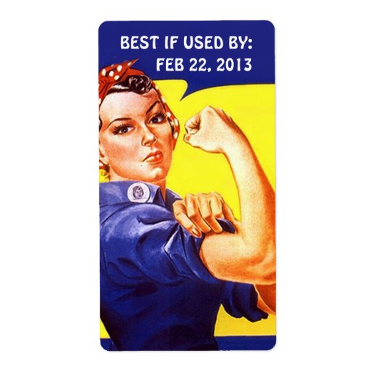 Étiquette Accueil Canning Baking Rosie avec / MEIL (Devant)