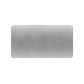 Étiquette Acier inoxydable d'aluminium brossé Texté (Devant)