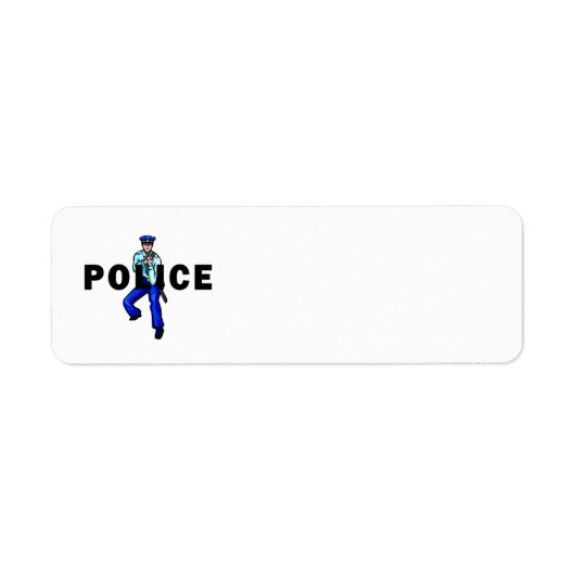 Étiquette Action policière (Devant)