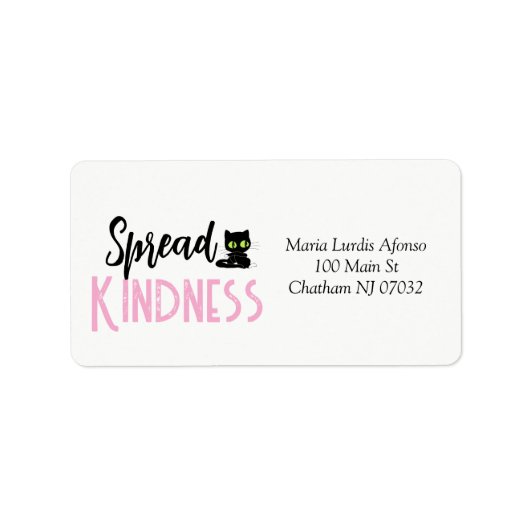 Étiquette Address Labels Cats Spread Kindness (Devant)