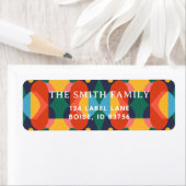Étiquette Address labels colorful geometric seamless pattern (En situation)