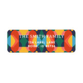 Étiquette Address labels colorful geometric seamless pattern (Devant)