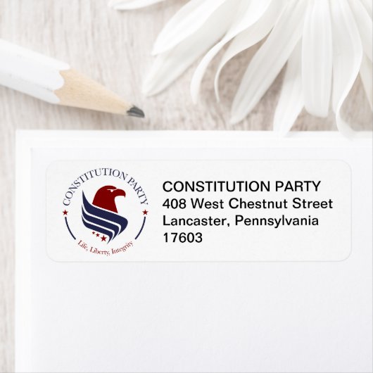 Étiquette Address Labels, Constitution Party (En situation)