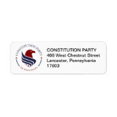 Étiquette Address Labels, Constitution Party (Devant)