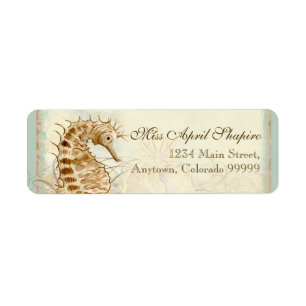 Étiquette Address Labels - Sea Horse Coastal Beach