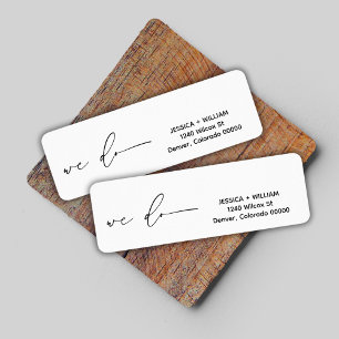 Étiquette Adella Edgy Modern Minimaliste Adresse de retour