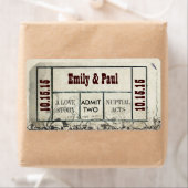 Étiquette Admettre DEUX enregistrer la date TICKET (En situation)