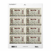 Étiquette Admettre DEUX enregistrer la date TICKET (Feuille entière)