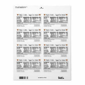 Étiquette Adopt a Cookie Animal Rescue Bake Nutrition Facts (Feuille entière)