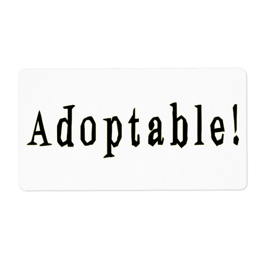 Étiquette adopté (Devant)