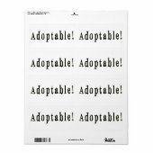 Étiquette adopté (Feuille entière)