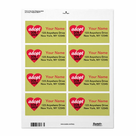 Étiquette Adopter le magasin de points (Feuille entière)