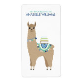 Étiquette Adorable Alpaca plaque personnalisée (Devant)