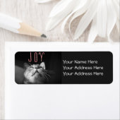 Étiquette adorable chat de Noël (En situation)