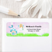 Étiquette Adorable fée bleue (En situation)