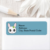 Étiquette Adorable petit visage de lapin (En situation)