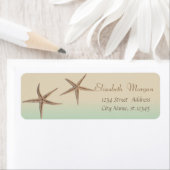 Étiquette adorable Starfish, Adresse de retour Tro (En situation)