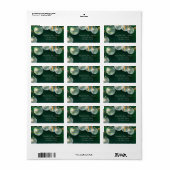 Étiquette Adorable stylish, Boules de Noël, Vert (Feuille entière)