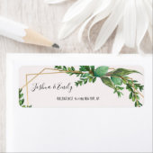 Étiquette Adress Mariage vert (En situation)