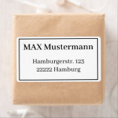 Étiquette Adressaufkleber Vorage (En situation)