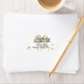 Étiquette Adresse 30e anniversaire Gold Foil Parties scintil (En situation)