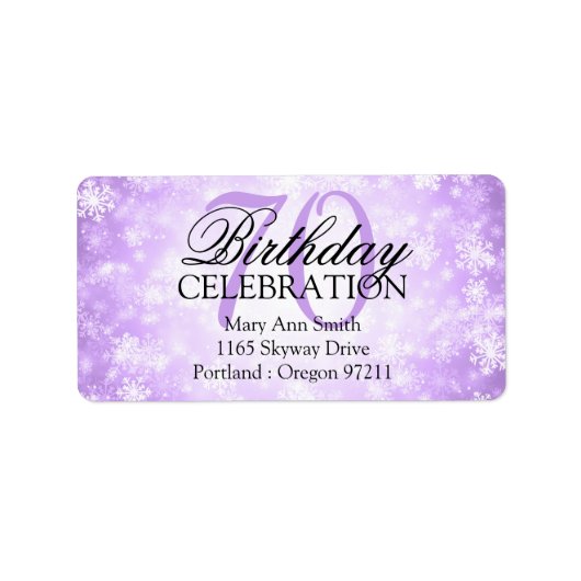 Étiquette Adresse 70e Purple Winter Wonderland (Devant)