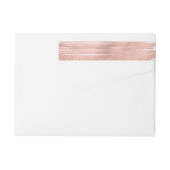 Étiquette adresse à enrouler Rose Gold Brushstroke (Dos)
