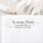 Étiquette Adresse Argent Floury (En situation)