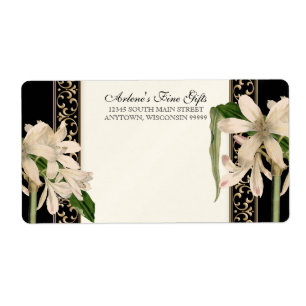 Étiquette Adresse assortie formelle d'or vintage baroque de
