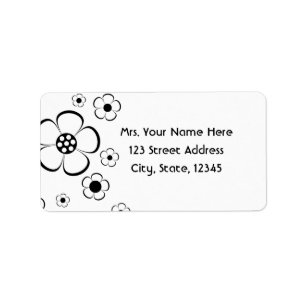 Étiquette Adresse audacieuse Lables de fleurs