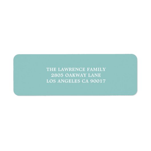 Étiquette Adresse blanche Aqua (Devant)