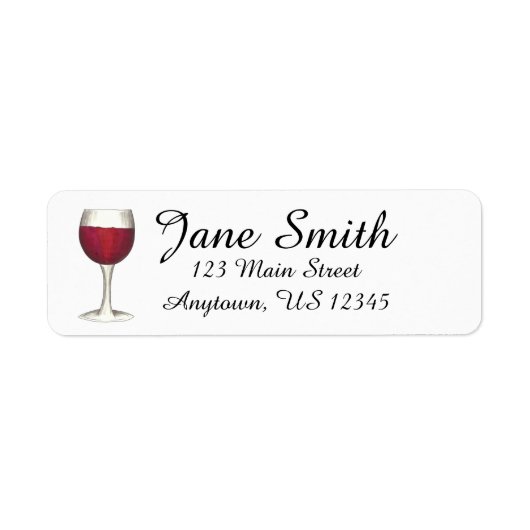 Étiquette Adresse Cabernet de Merlot de Vin Rouge (Devant)