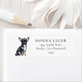 Étiquette Adresse Chihuahua Dog