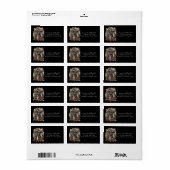 Étiquette Adresse classique de Yule de chèvre (Feuille entière)