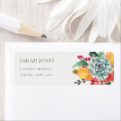 ÉTIQUETTE ADRESSE D'ALLURE BOHÉMIENNE D'ANTLER SUCCULTE FLOR (En situation)