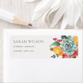 ÉTIQUETTE ADRESSE D'ALLURE BOHÉMIENNE D'ANTLER SUCCULTE FLOR (En situation)