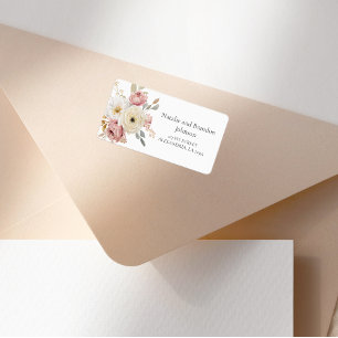 Étiquette Adresse de Baby Shower Floral de Printemps et d'Au