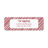 Étiquette Adresse de bande rouge et blanche (Devant)