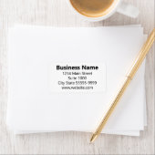 Étiquette Adresse de base en noir et blanc pour les entrepri (En situation)