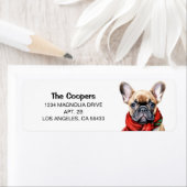 Étiquette Adresse de Bulldog en français (En situation)