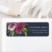 ÉTIQUETTE ADRESSE DE BUNCH FLORAL BURGUNDY JAUNE DE LA MARIN (En situation)