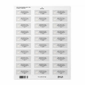 Étiquette Adresse de chat blanc perse (Feuille entière)