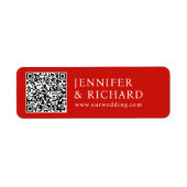Étiquette Adresse de code QR promotionnelle du Web Red White (Devant)
