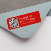 Étiquette Adresse de code QR promotionnelle du Web Red White